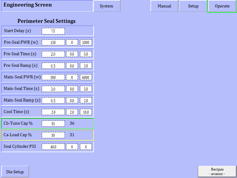 System Engineering Screen